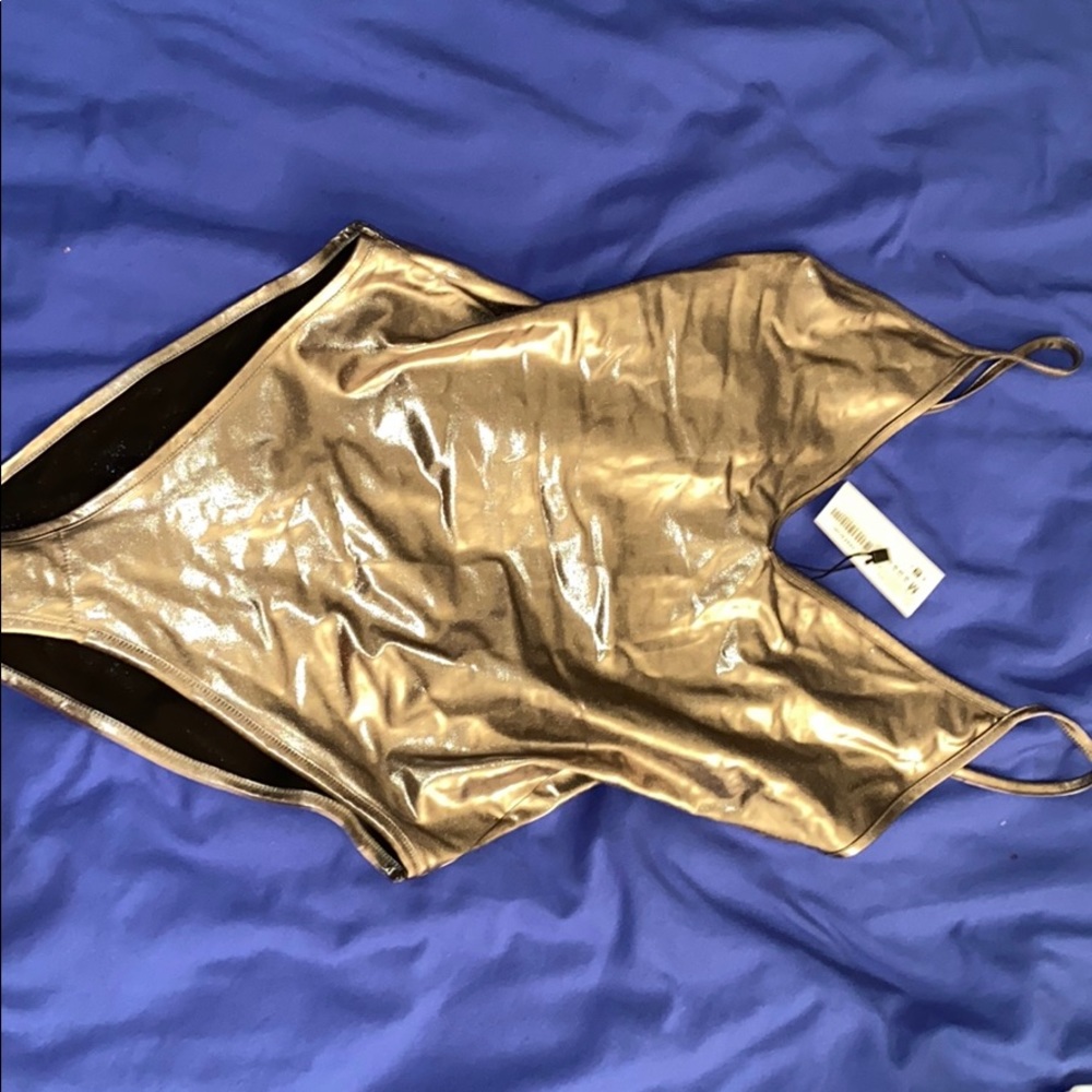 Zara Grey Metallic Bodysuit